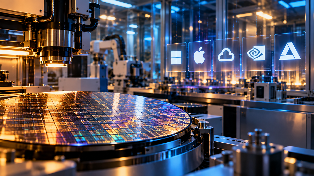 Fábrica de semicondutores representando o processo Intel 14A e avaliações reportadas por grandes empresas