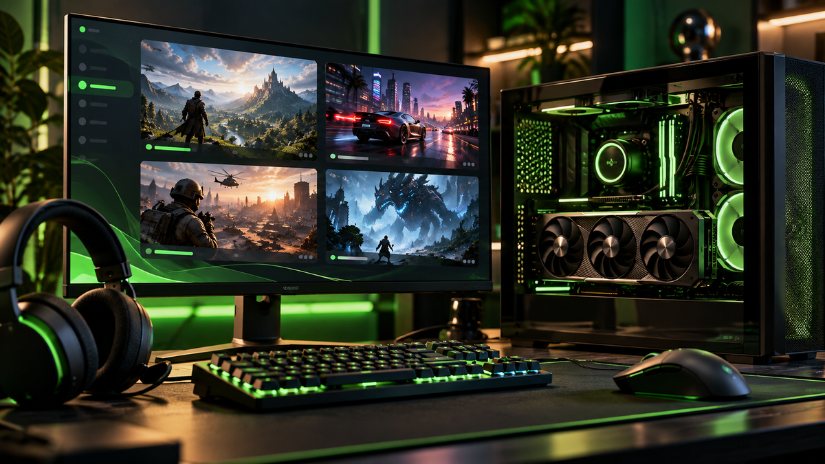 Teclado gamer em setup competitivo representando o Logitech G PRO X2 RAPID