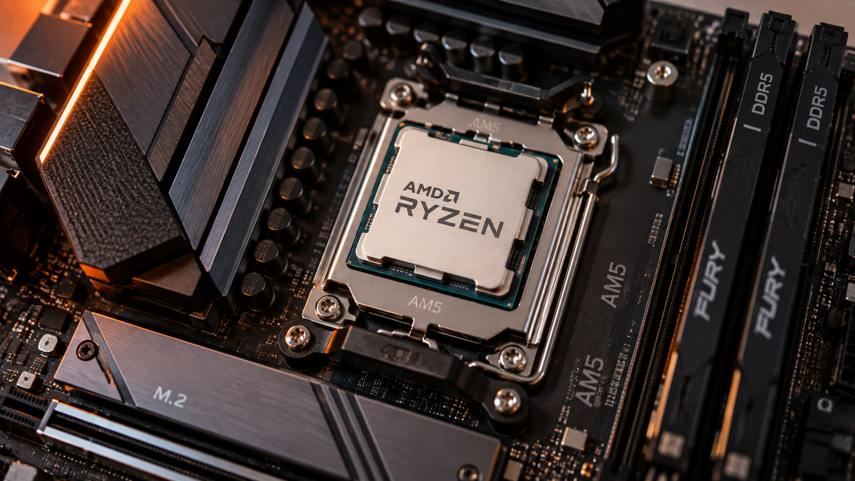 Processador AMD Ryzen 5 7500 em plataforma AM5 com DDR5