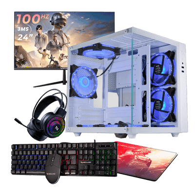 Pc Gamer Completo Ryzen 5 5600GT, 16GB 3200Mhz (Radeon Vega 7), SSD 480GB, 500W 80 Plus, Monitor 24" 100Hz - NLI87590