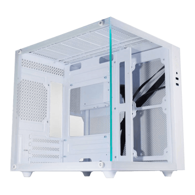 Gabinete K-mex Aquário CG-W2SB, Mini-tower, Lateral de Vidro, Branco, Sem Fan, CGW2SBRH002CB0X