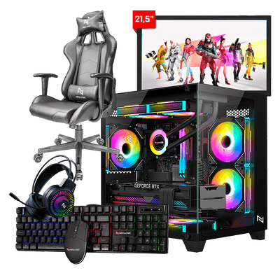 Pc Gamer Completo Ryzen 3 3200G, 16GB 3200Mhz, (Radeon Vega 8 Integrado), A520M, SSD 240GB, 500W, Cadeira, NLI89159