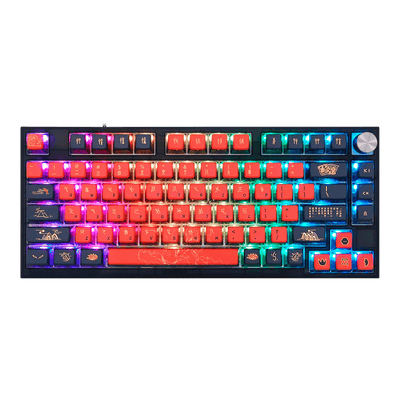 Teclado Gamer Mecânico Skyloong GK75 Jiuwei, Switch Silver, 3 Modos, RGB, Hot Swap, 4000mah, Preto