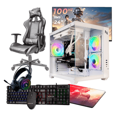 Pc Gamer Completo Ryzen 5 5600GT, 16GB 3200Mhz (Radeon Vega 7), SSD 480GB, 500W 80 Plus, Monitor 24" 100Hz, NLI87583