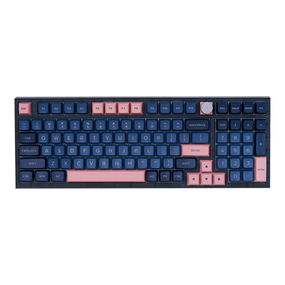 Teclado Gamer Mecânico Skyloong GK980 Blue Pink, Switch KTT Red, 3 Modos, RGB, Hot Swap, 4000mAh