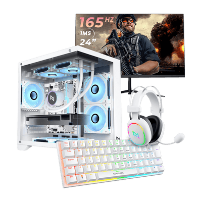 Pc Gamer Full White Ryzen 5 5600GT, 16GB 3200Mhz, (Radeon Vega 7 Integrado), A520M, SSD 480GB, 500W 80 Plus, NLI89952