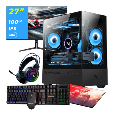 PC Completo Ryzen 3 3200G, 16GB 3200Mhz, (Radeon Vega 8 Integrado), A520M, SSD 240GB, 500W, Monitor 27 100Hz, NLI89102