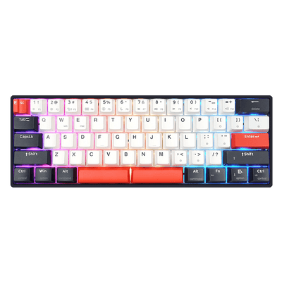 Teclado Gamer Skyloong GK61 QMKVIA 60%, RGB, USB, Hot Swap, Switch Ktt Red, Preto