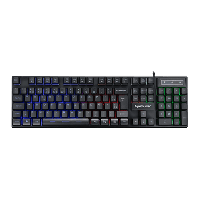 Teclado Gamer Neologic Infinite Play Black, Semi Mecânico, ABNT2, Rainbow, Preto, IFNT-BLK