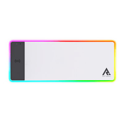 Mousepad Gamer Ryvel White, RGB, Charge (carrega Smartphone), 800x300mm, RY-MP-CG-WT