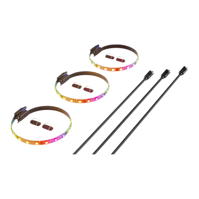 Fitas de Led Hyte LS10, ARGB, 24 Bits, 3 Unidades Com Conector Nexus, Tipo C, ACC-HYTE-LS10-B-3