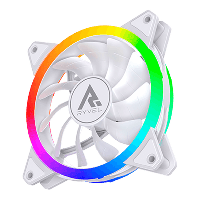 Cooler Fan Ryvel 120mm, ARGB 5V, Luna, Branco, RY-FN-LN-WT-5V