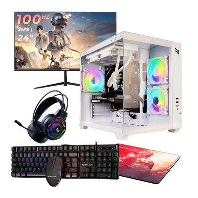Pc Gamer Completo Ryzen 5 5600GT, 16GB 3200Mhz (Radeon Vega 7), SSD 480GB, 500W 80 Plus, Monitor 24" 100Hz - NLI87598