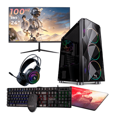 Pc Gamer Completo Ryzen 5 5600GT, 16GB 3200Mhz (Radeon Vega 7), SSD 480GB, 500W 80 Plus, Monitor 24" 100Hz - NLI87602