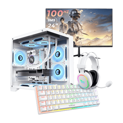 Pc Gamer Full White Ryzen 5 5600GT, 16GB 3200Mhz, (Radeon Vega 7 Integrado), A520M, SSD 480GB, 500W 80 Plus, NLI89950