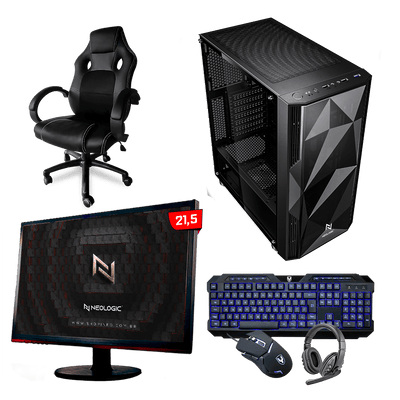 PC Gamer Completo AMD Ryzen 5 5600GT 16GB (Radeon Vega 7 Integrado) SSD 240GB M.2 500W 80 PLUS + Cadeira, NLI83471