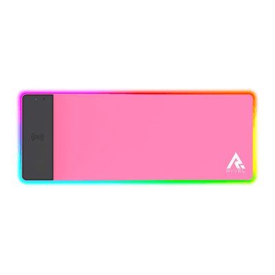 Mousepad Gamer Ryvel Pink, RGB, Charge (carrega Smartphone), 800x300mm, RY-MP-CG-PK