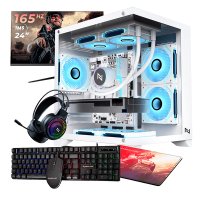 Pc Gamer Completo Ryzen 5 5600GT, 16GB 3200Mhz, (RTX 4060 8GB), B550M, SSD 480GB, 600W, Monitor 24 165Hz, NLI89688